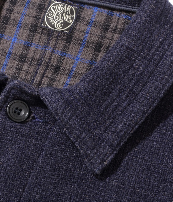 Lot No. SC14999 / FICTION ROMANCE 16oz. COTTON DOUBLE FACE CHECK COAT