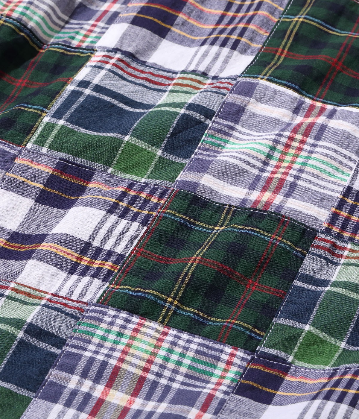 Lot No. SC39300 / MADRAS CHECK PATCHWORK OPEN SHIRT