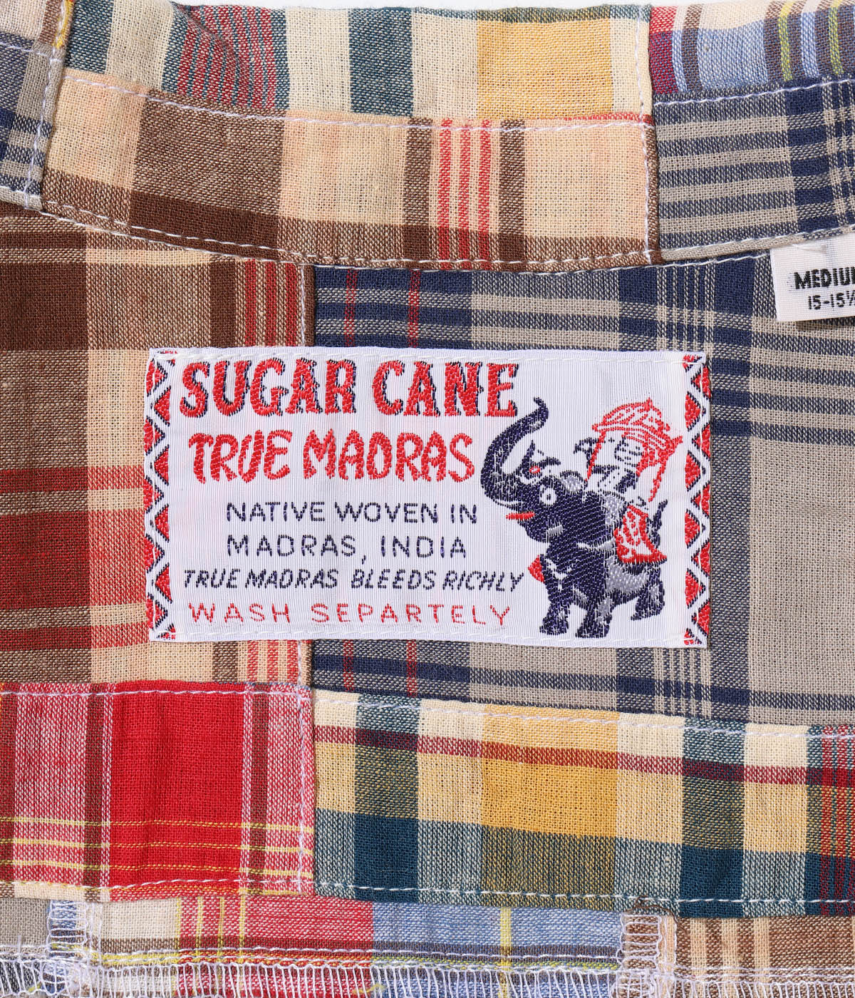 Lot No. SC39300 / MADRAS CHECK PATCHWORK OPEN SHIRT