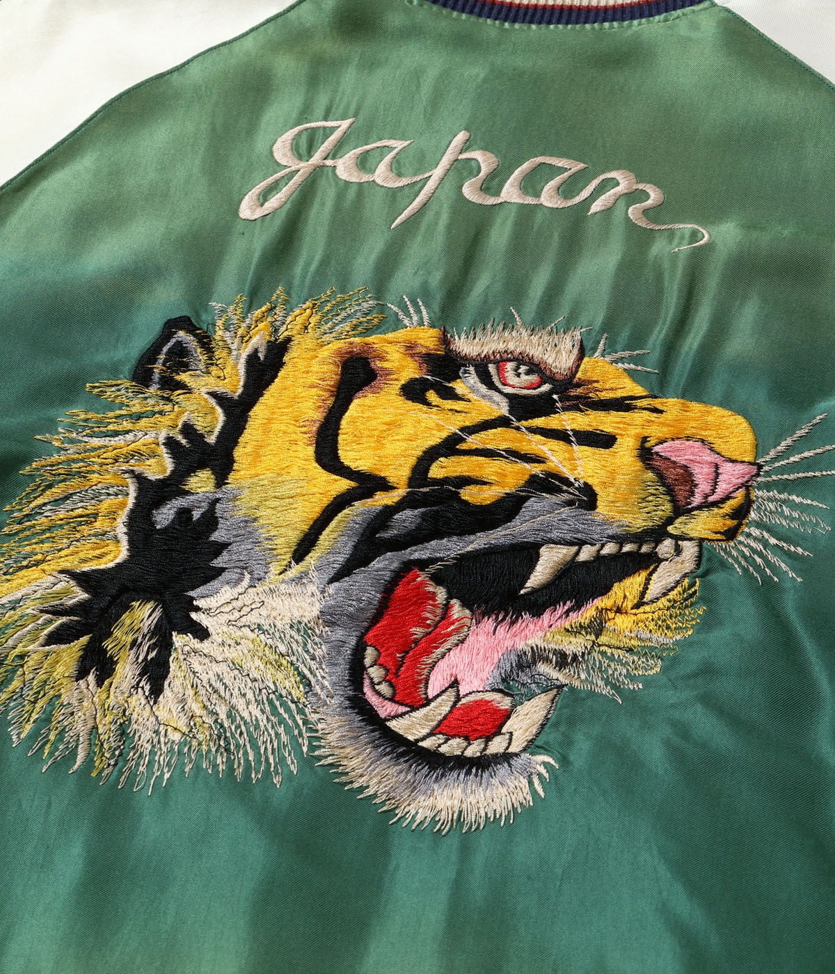 Lot No. TT15710-145 / Early 1950s Style Acetate Souvenir Jacket ��TIGER HEAD�� �� ��JAPAN MAP�� (AGING MODEL)