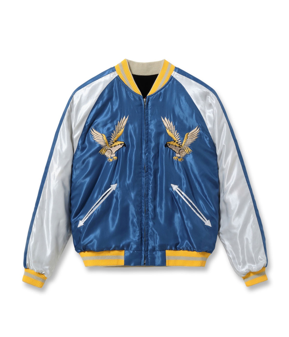 2026ǯ1��2������ / Lot No. TT15840-119 / Mid 1950s Style Velveteen Souvenir Jacket ��GOLD DRAGON & GOLD TIGER�� �� ��JAPAN MAP��