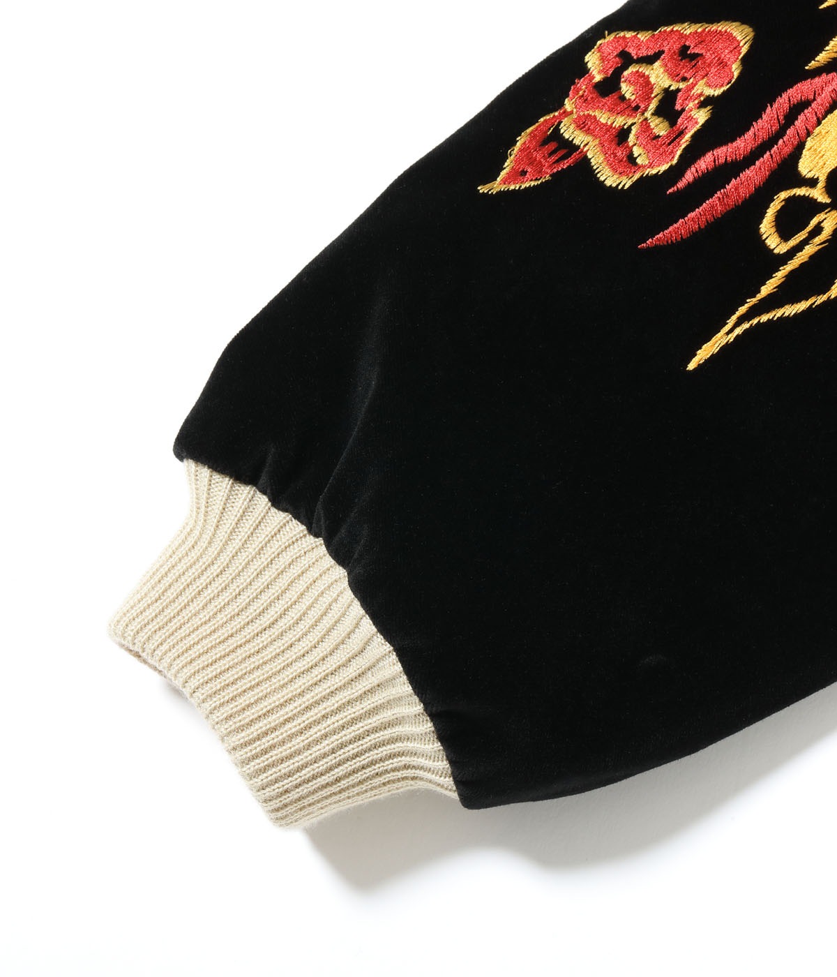 2026ǯ1��2������ / Lot No. TT15840-119 / Mid 1950s Style Velveteen Souvenir Jacket ��GOLD DRAGON & GOLD TIGER�� �� ��JAPAN MAP��