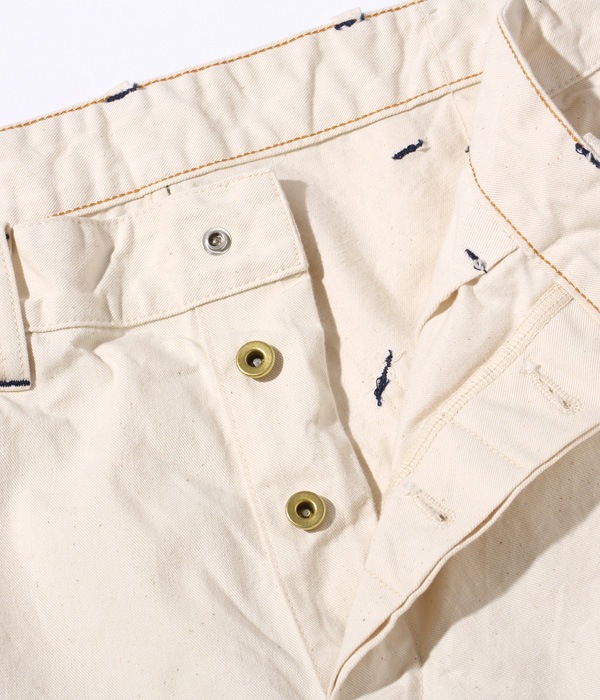 Lot No. HD42209 / HEADLIGHT 9oz. WHITE BOAT SAIL DRILL DUNGAREES