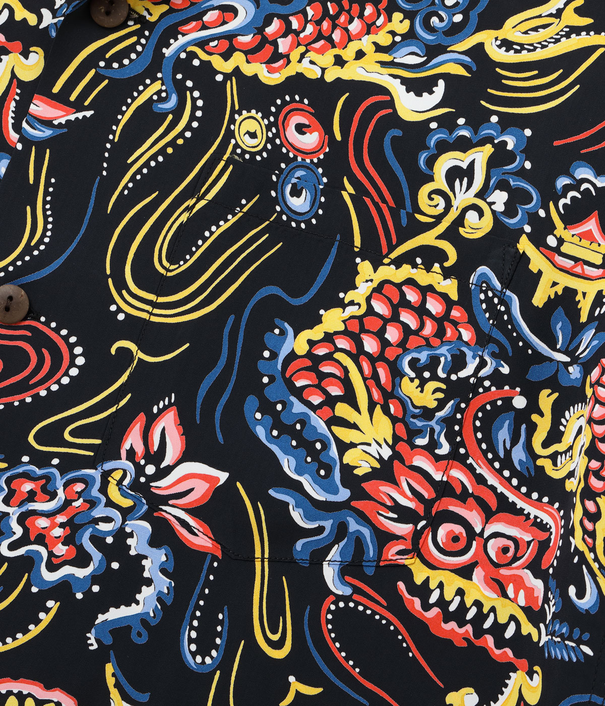 Lot No. SS39211 / RAYON HAWAIIAN SHIRT ��GUARDIAN SPIRIT��