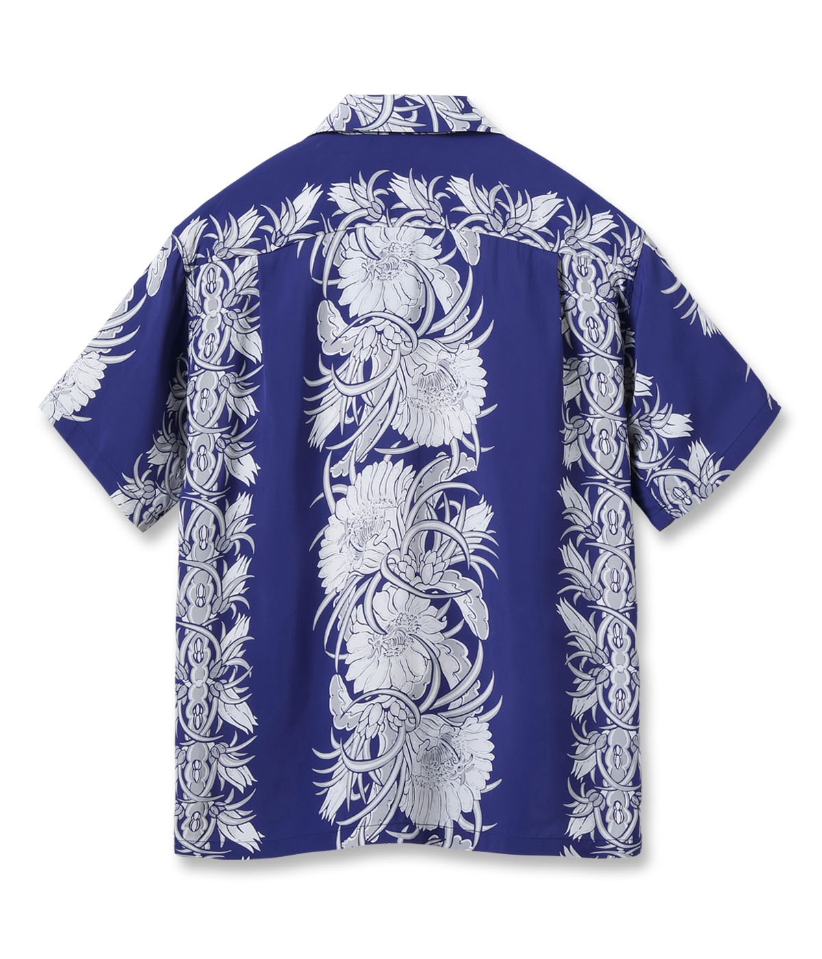 Lot No. SS39612 / RAYON HAWAIIAN SHIRT ��NIGHT BLOOMING CEREUS BORDER��
