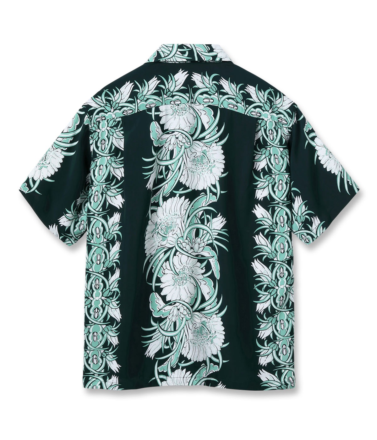 Lot No. SS39612 / RAYON HAWAIIAN SHIRT ��NIGHT BLOOMING CEREUS BORDER��