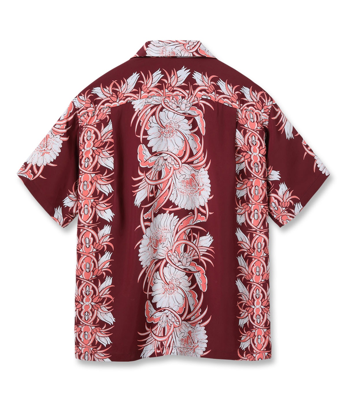 Lot No. SS39612 / RAYON HAWAIIAN SHIRT ��NIGHT BLOOMING CEREUS BORDER��