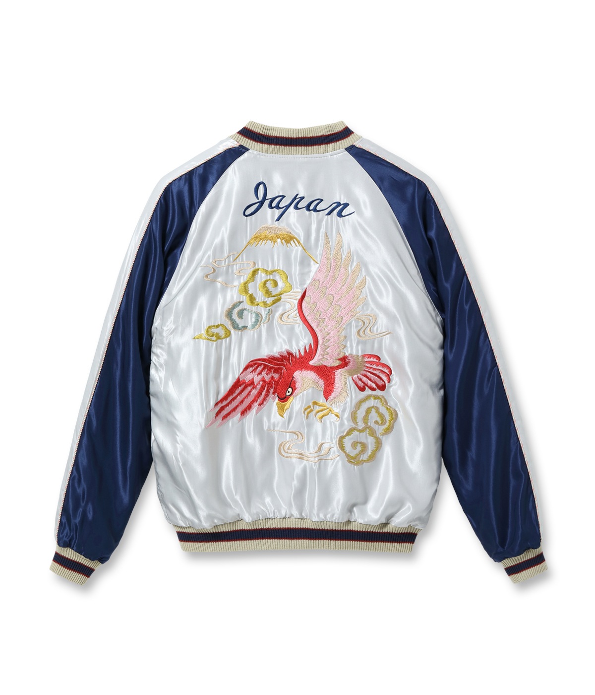 Lot No. TT15542-190 / Early 1950s Style Acetate Souvenir Jacket RED EAGLE  TIGER HEAD