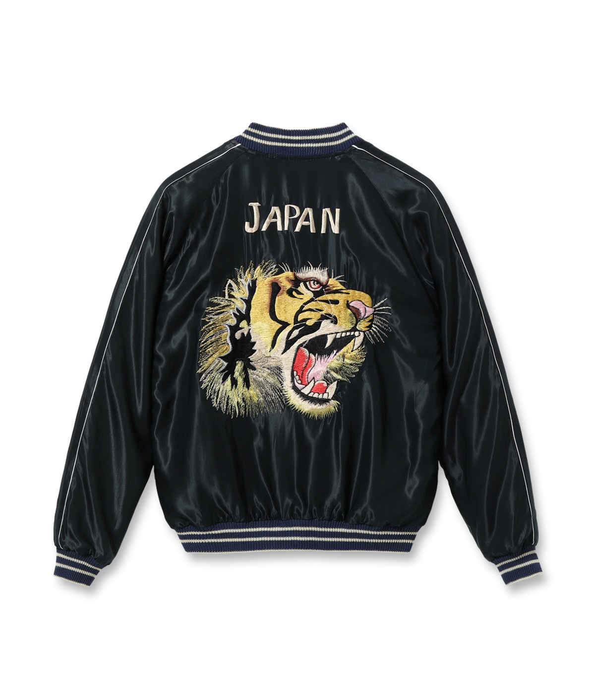 Lot No. TT15542-190 / Early 1950s Style Acetate Souvenir Jacket RED EAGLE  TIGER HEAD