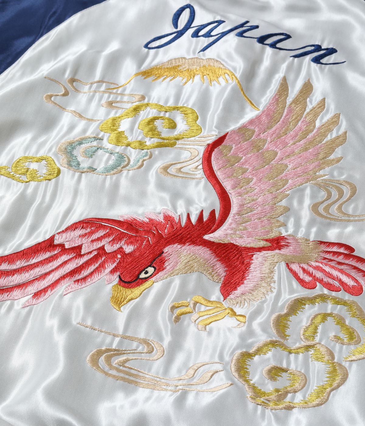 Lot No. TT15542-190 / Early 1950s Style Acetate Souvenir Jacket RED EAGLE  TIGER HEAD