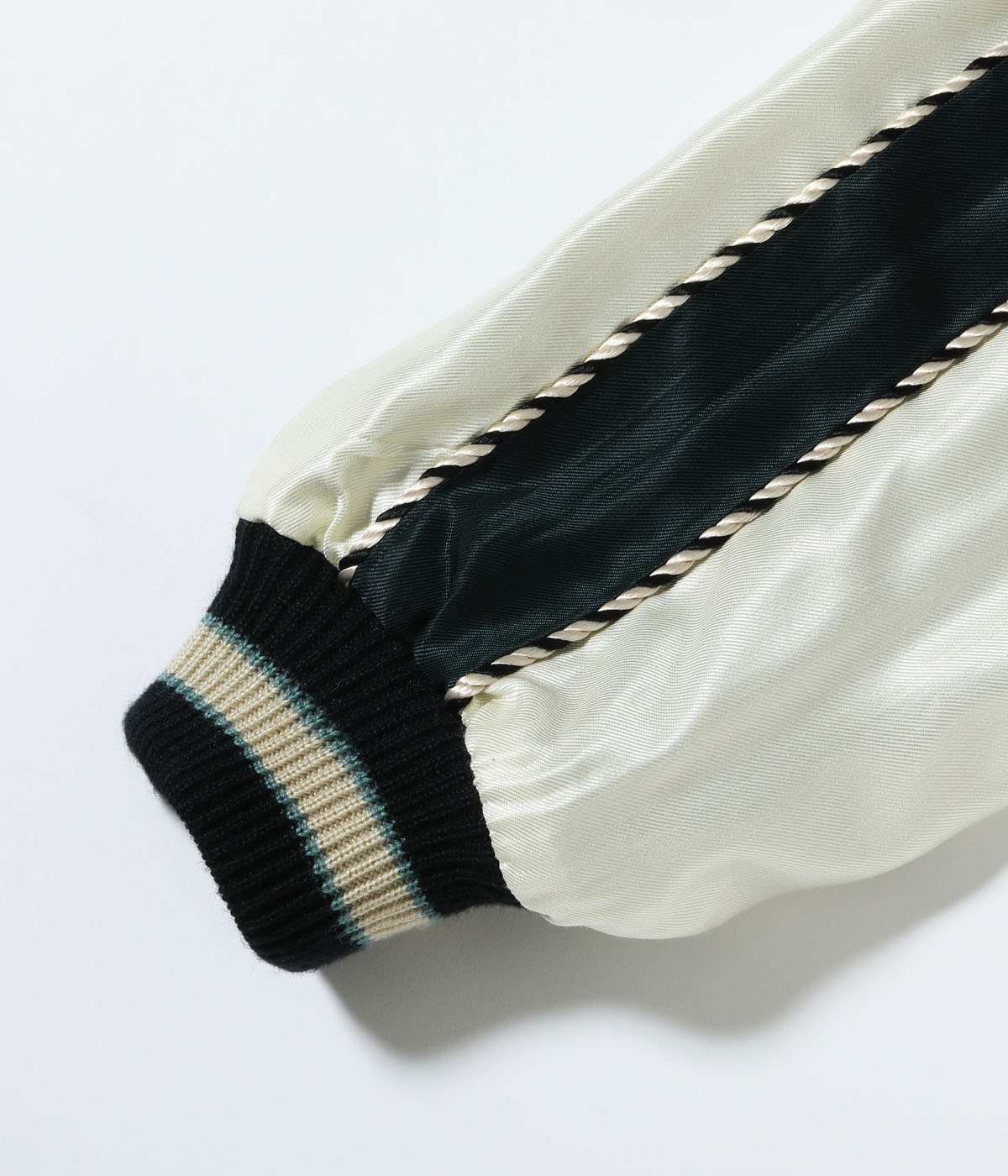 Lot No. TT15877-119 / Mid 1950s Style Acetate Souvenir Jacket ��ROARING TIGER�� �� ��BLACK DRAGON��