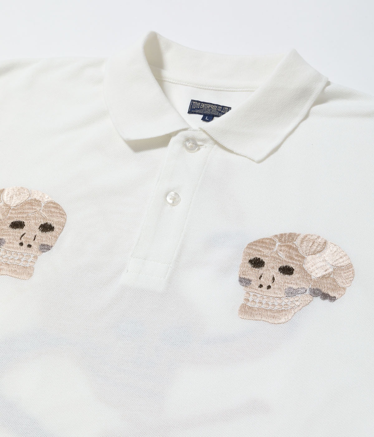 Lot No. TT79746 / SUKA POLO SHIRT EMBROIDERED ��SKULL & SNAKE��