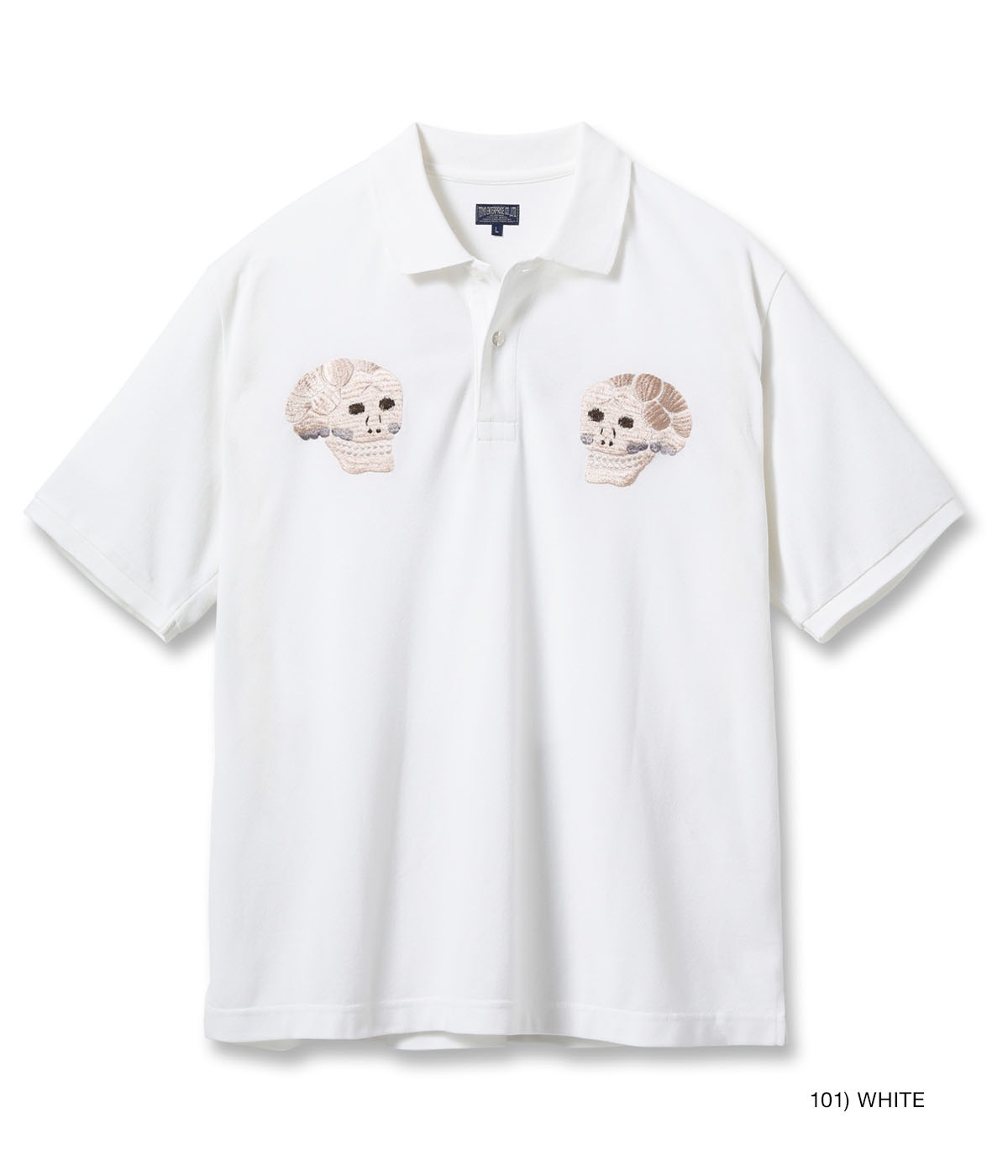 Lot No. TT79746 / SUKA POLO SHIRT EMBROIDERED ��SKULL & SNAKE��