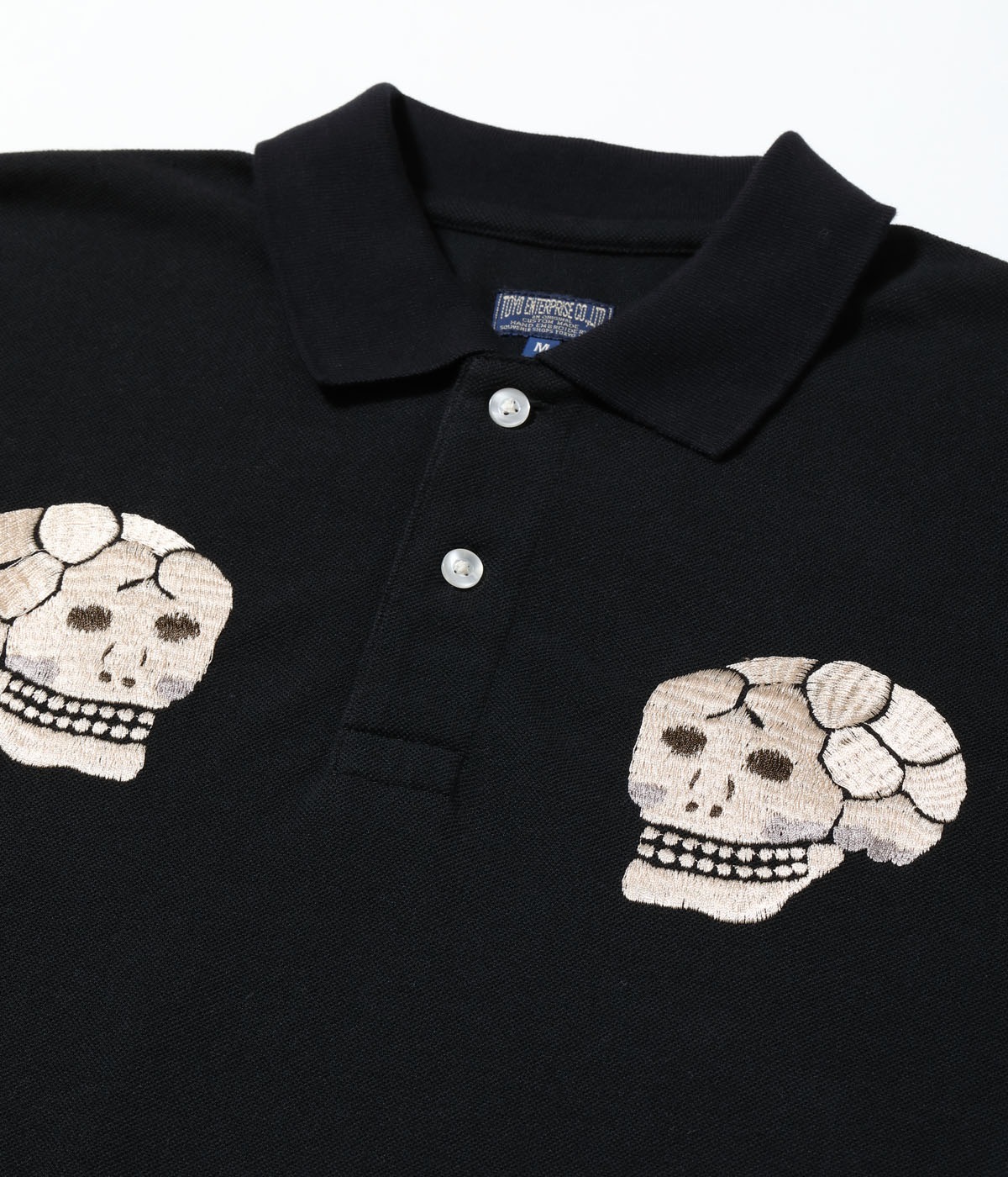 Lot No. TT79746 / SUKA POLO SHIRT EMBROIDERED ��SKULL & SNAKE��