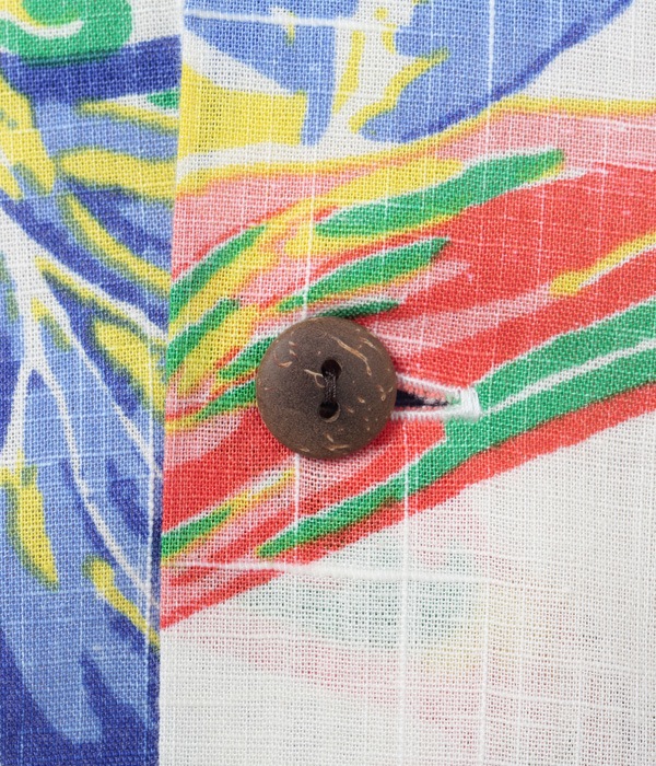 Lot No. SS38687 / COTTON LINEN SLUBYARN OPEN SHIRTS ��BIRD OF PARADISE��