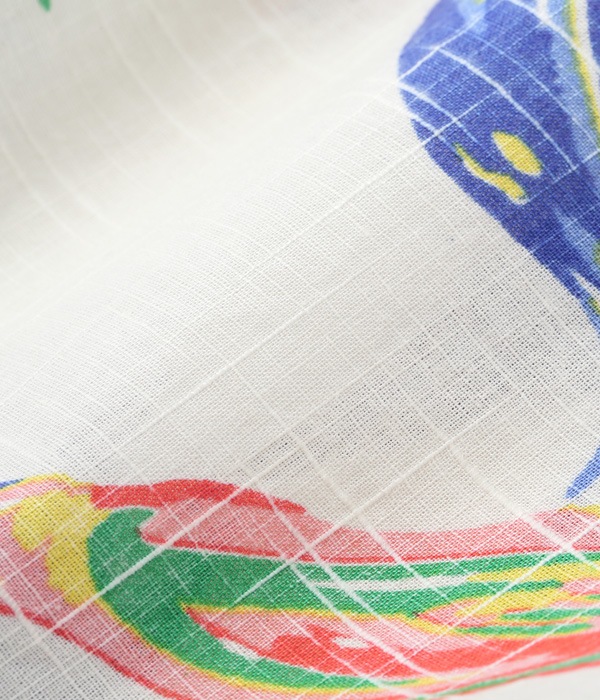 Lot No. SS38687 / COTTON LINEN SLUBYARN OPEN SHIRTS ��BIRD OF PARADISE��