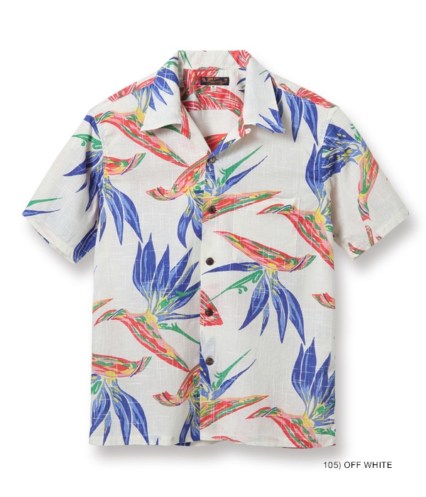 Lot No. SS38687 / COTTON LINEN SLUBYARN OPEN SHIRTS ��BIRD OF PARADISE��