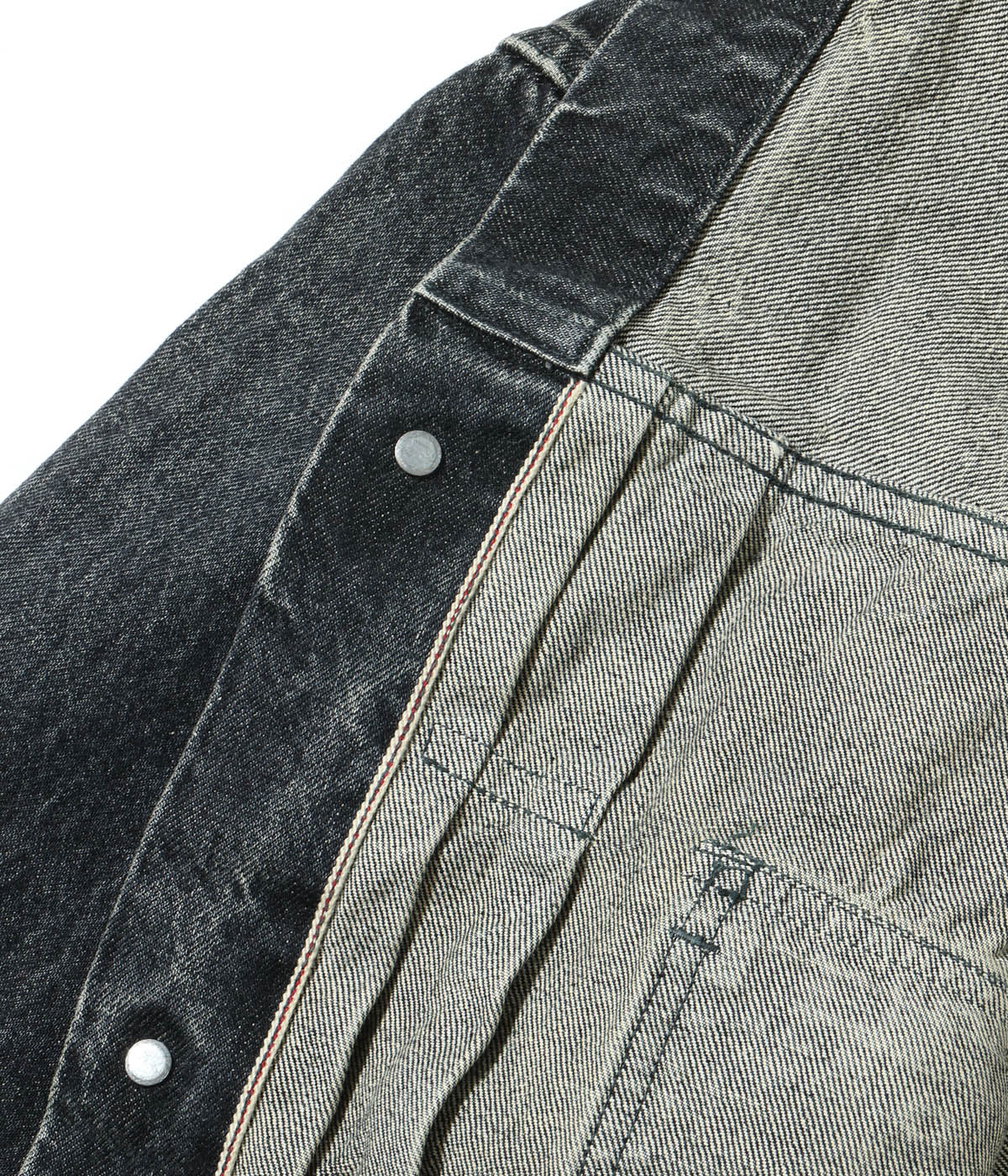 Lot No. SC15650H / 14.25oz. BLACK DENIM JACKET 1953 AGED MODEL