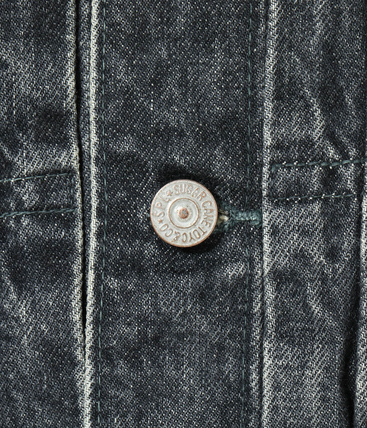 Lot No. SC15650H / 14.25oz. BLACK DENIM JACKET 1953 AGED MODEL