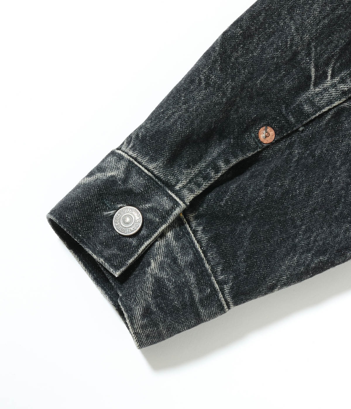 Lot No. SC15650H / 14.25oz. BLACK DENIM JACKET 1953 AGED MODEL