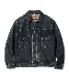 Lot No. SC15650H / 14.25oz. BLACK DENIM JACKET 1953 AGED MODEL