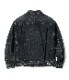 Lot No. SC15650H / 14.25oz. BLACK DENIM JACKET 1953 AGED MODEL