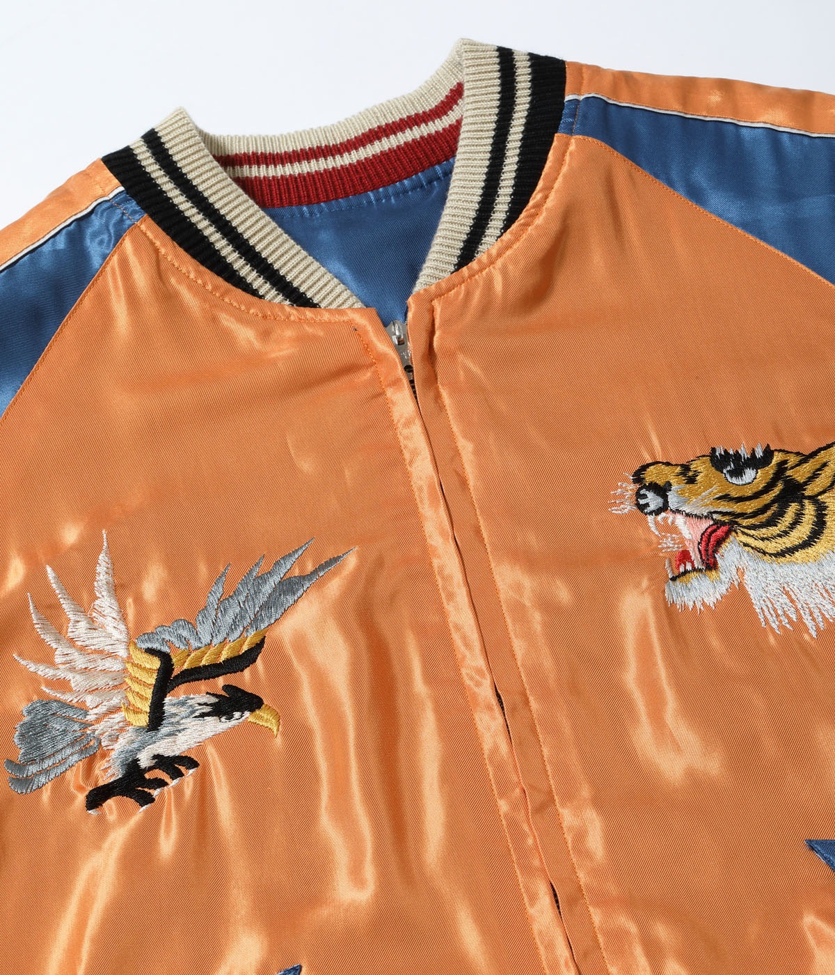 Lot No. TT15877-125 / Mid 1950s Style Acetate Souvenir Jacket ��TIGER HEAD�� �� ��JAPAN MAP��