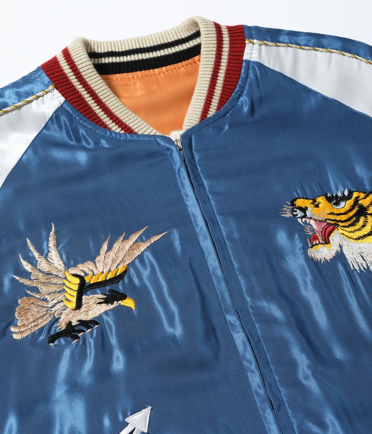 Lot No. TT15877-125 / Mid 1950s Style Acetate Souvenir Jacket ��TIGER HEAD�� �� ��JAPAN MAP��