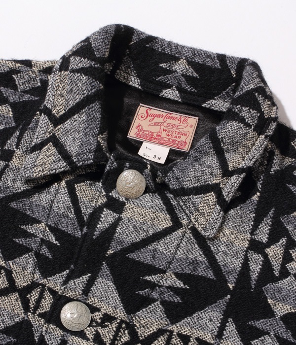 Lot No. SC14991 / NATIVE AMERICAN COTTON �� WOOL BLANKET JACKET