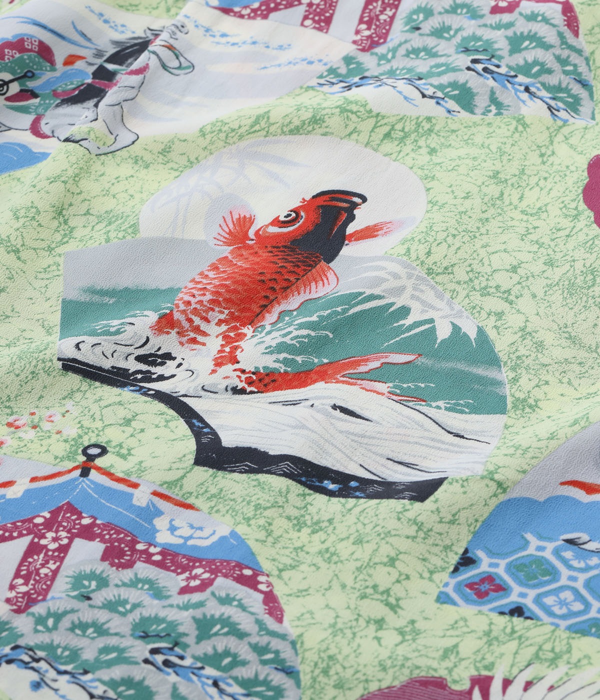 Lot No. SS39614 / RAYON HAWAIIAN SHIRT ��JAPANESE QUAINT DESIGN��