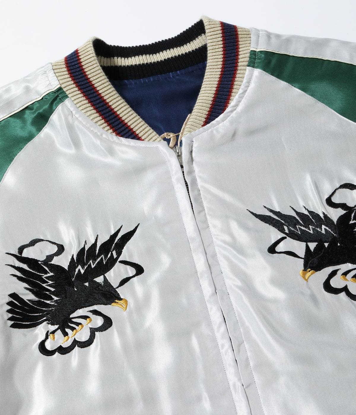 Lot No. TT15877-128 / Late 1950s Style Acetate Souvenir Jacket ��HAWAII MAP�� �� ��DRAGON & TIGER��