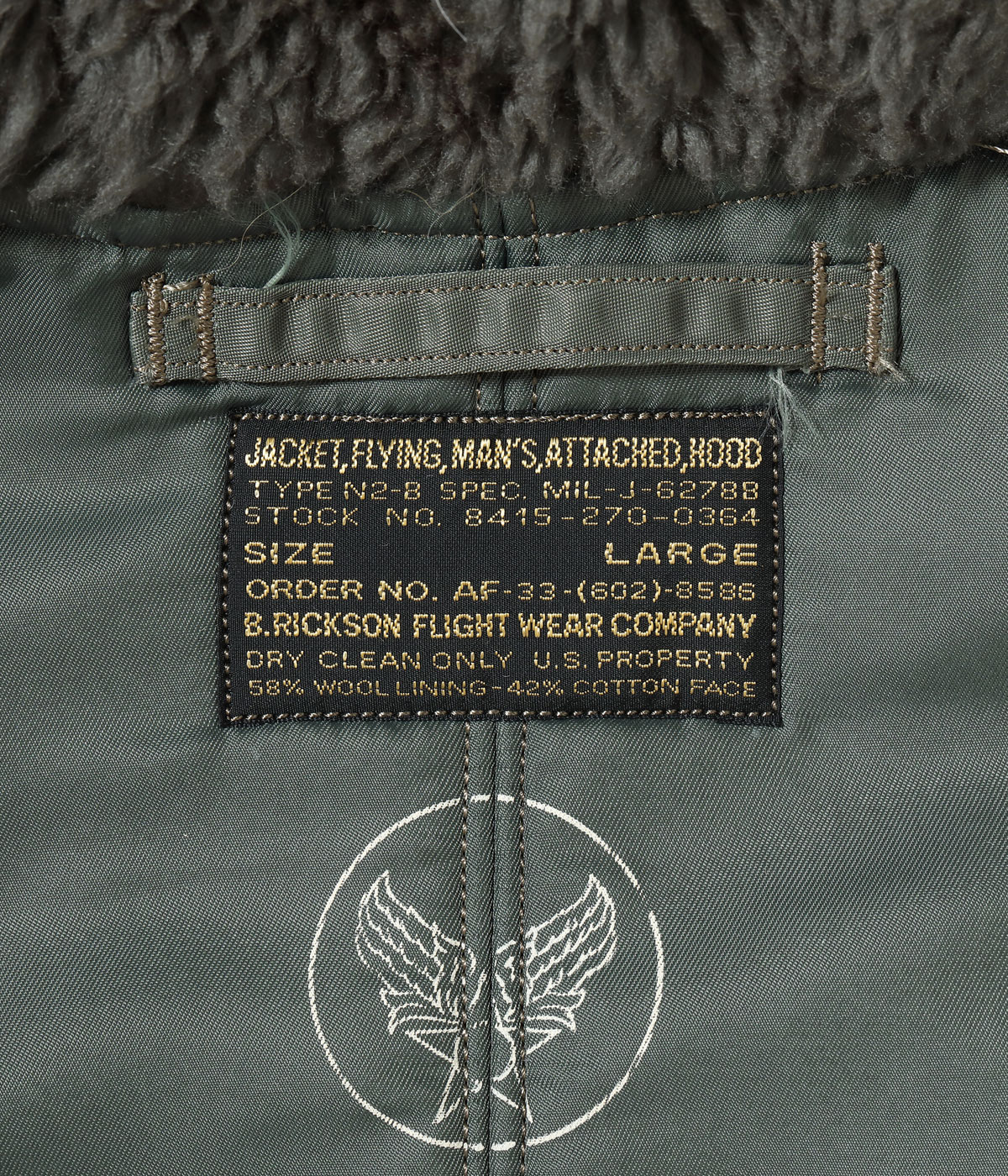 2026ǯ��������ͽ�� / Lot No. BR15931 / Type N-2B ��B. RICKSON FLIGHT WEAR COMPANY��