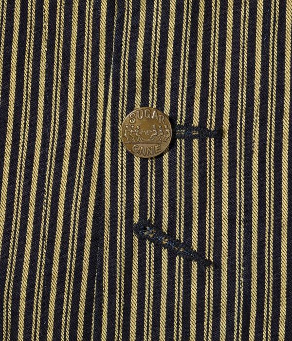 Lot No. SC15074 / FICTION ROMANCE 11oz. BROWN LIBERTY STRIPE WORK COAT