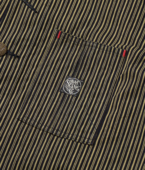 Lot No. SC15074 / FICTION ROMANCE 11oz. BROWN LIBERTY STRIPE WORK COAT