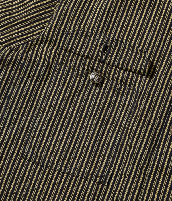 Lot No. SC15074 / FICTION ROMANCE 11oz. BROWN LIBERTY STRIPE WORK COAT