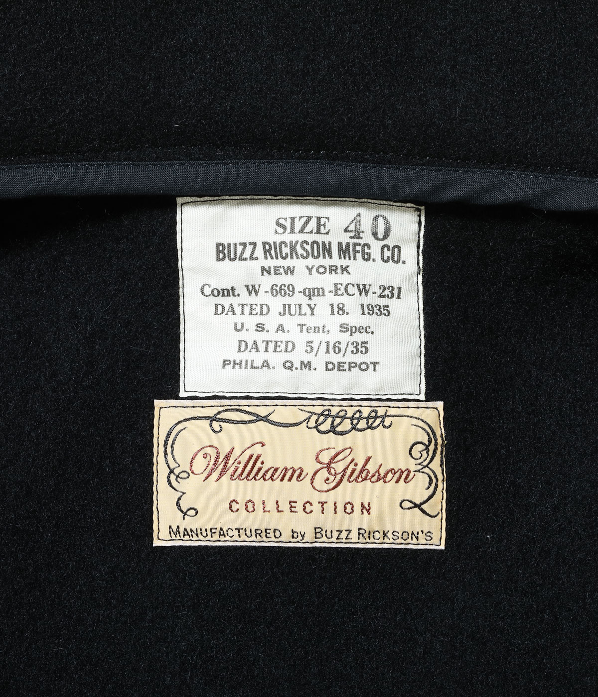 Lot No. BR15776 / WILLIAM GIBSON COLLECTION JACKET, WOOL, BLACK ��CCC��