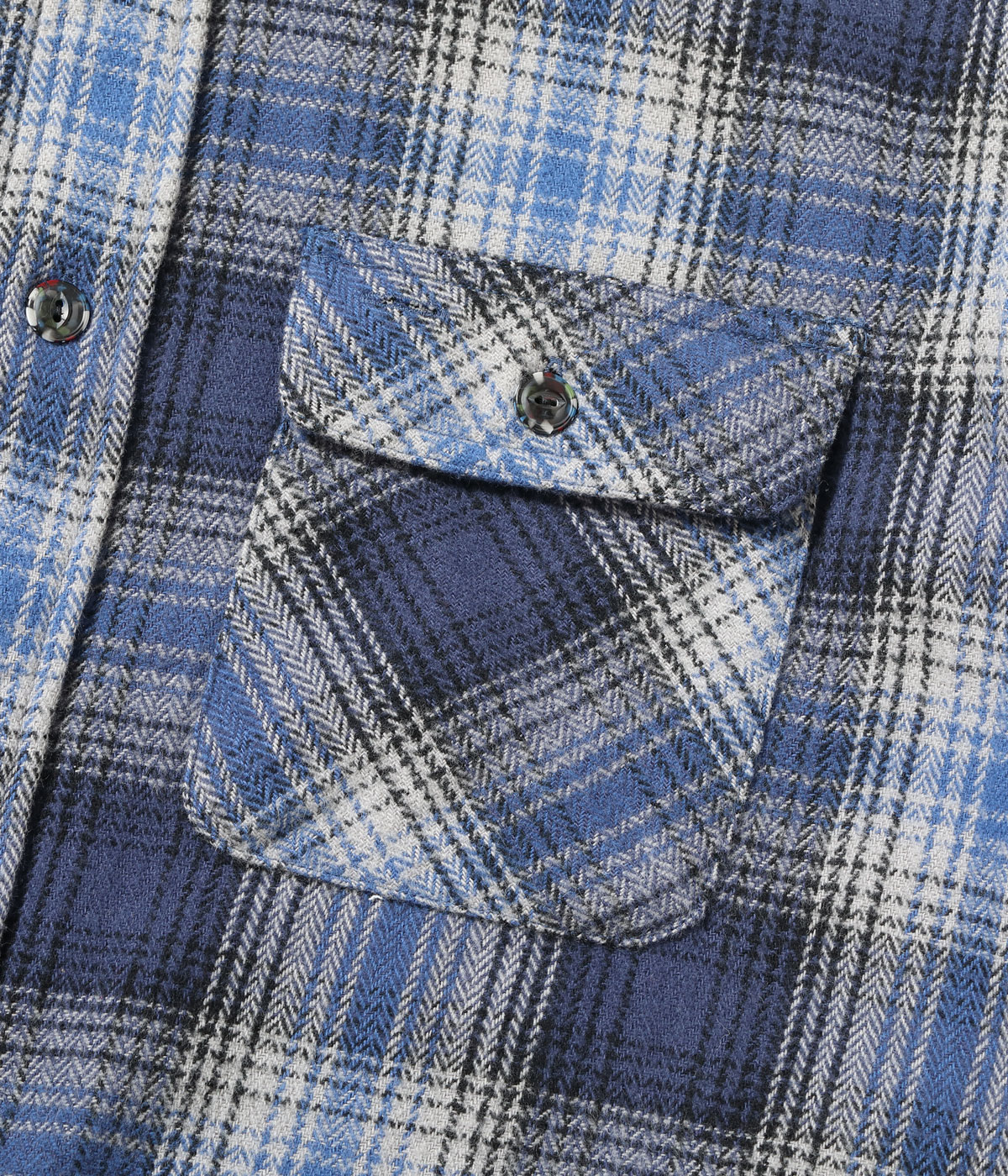 Lot No. SC29584 / FICTION ROMANCE HERRINGBONE TWILL CHECK WORK SHIRT