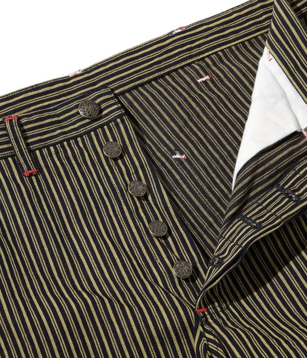 Lot No. SC42304 / FICTION ROMANCE 11oz. BROWN LIBERTY STRIPE WORK PANTS