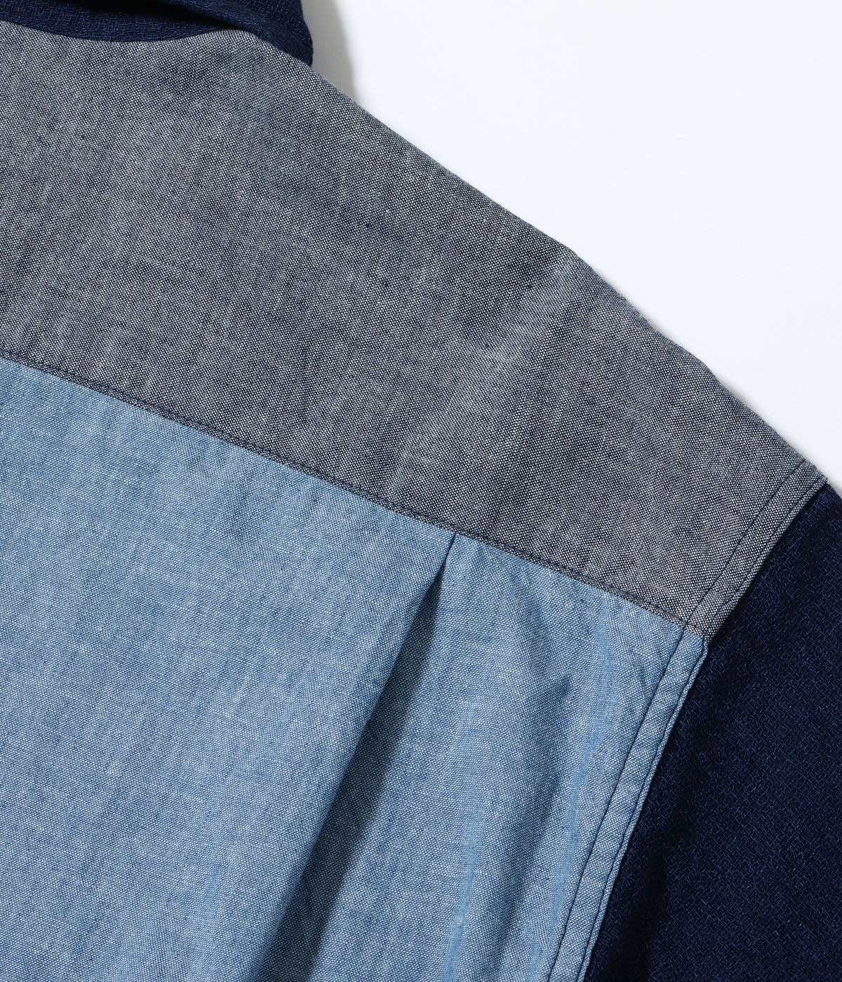 Lot No. SC29522 / INDIGO CHAMBRAY �� INDIGO DOBBY CLOTH CRAZY WORK SHIRT