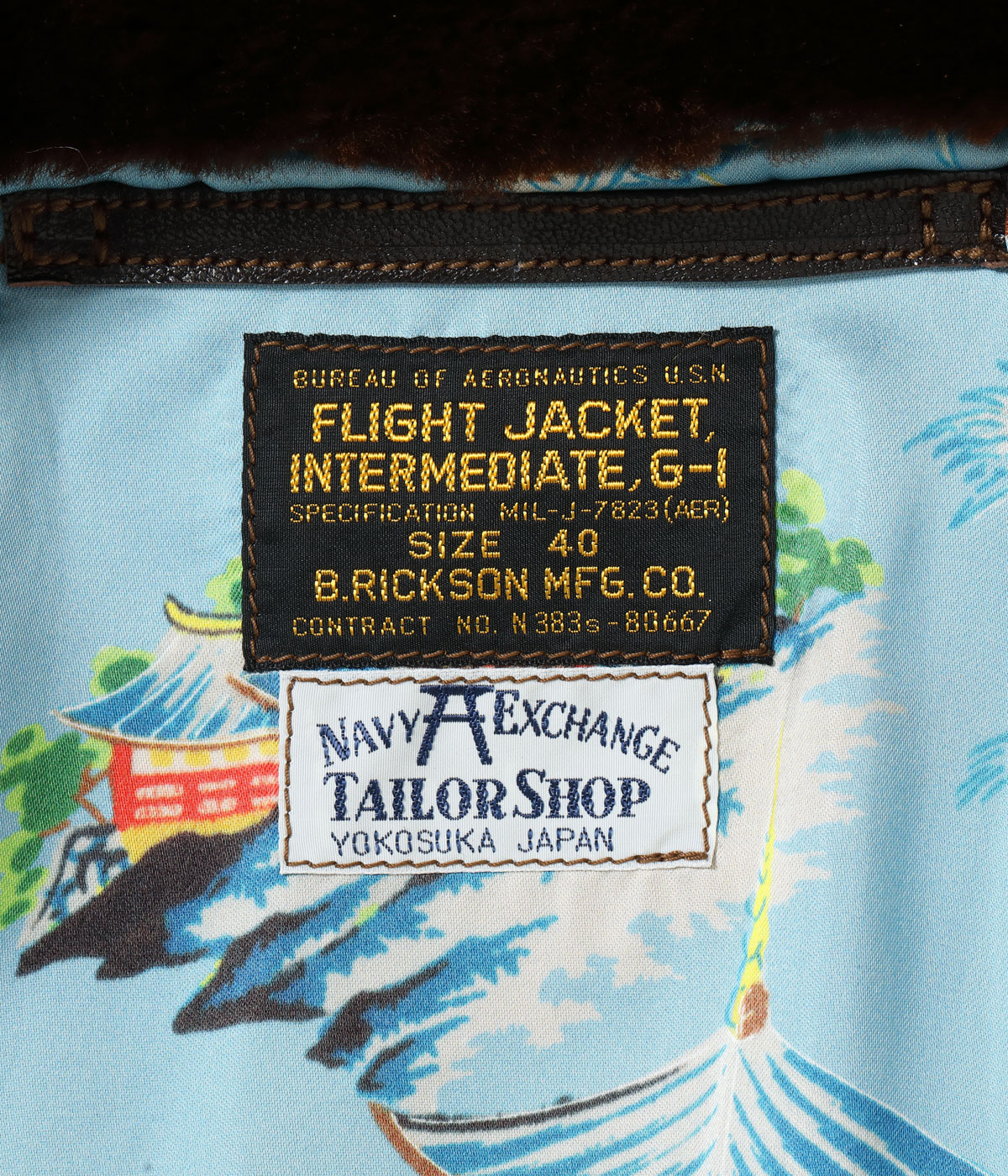 2026ǯ��������ͽ�� / Lot No. BR80685 / Type G-1 ��Mil-J-7823 B.RICKSON MFG. CO. SUKA PRINT LINING��