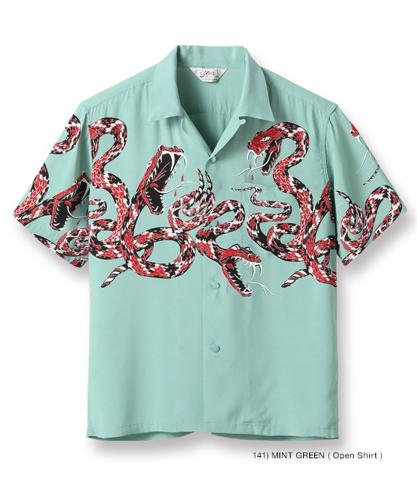 Lot No. SH38378 / HIGH DENSITY RAYON OPEN SHIRT RATTLE SNAKE