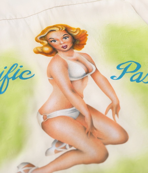 Lot No. BR39106 / AIRBRUSH HAND PAINT OPEN SHIRT "PACIFIC PASSION"