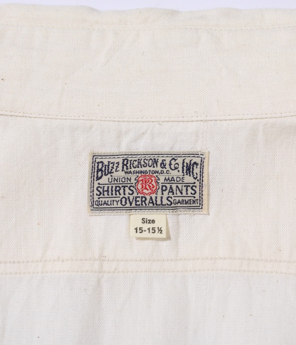 Lot No. BR29185 / WHITE CHAMBRAY WORK SHIRTS ��BUZZ RICKSON'S 30th ANNIVERSARY MODEL WITH EMBROIDERED��