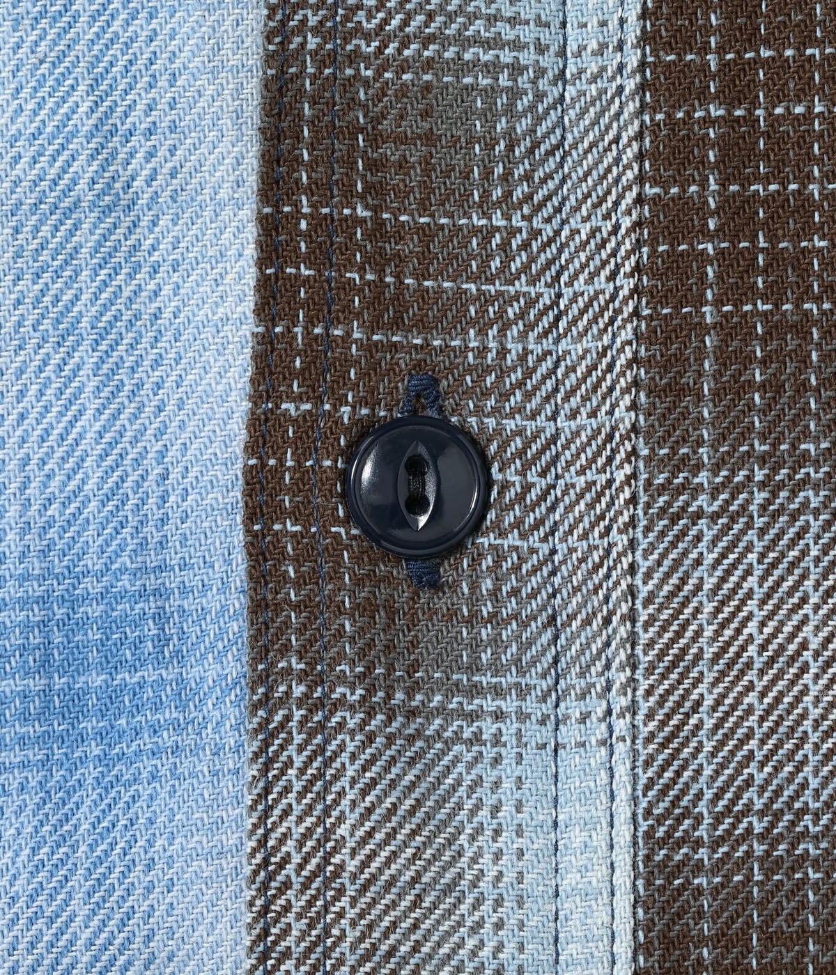Lot No. SC29523 / INDIGO OMBRE CHECK CRAZY WORK SHIRT