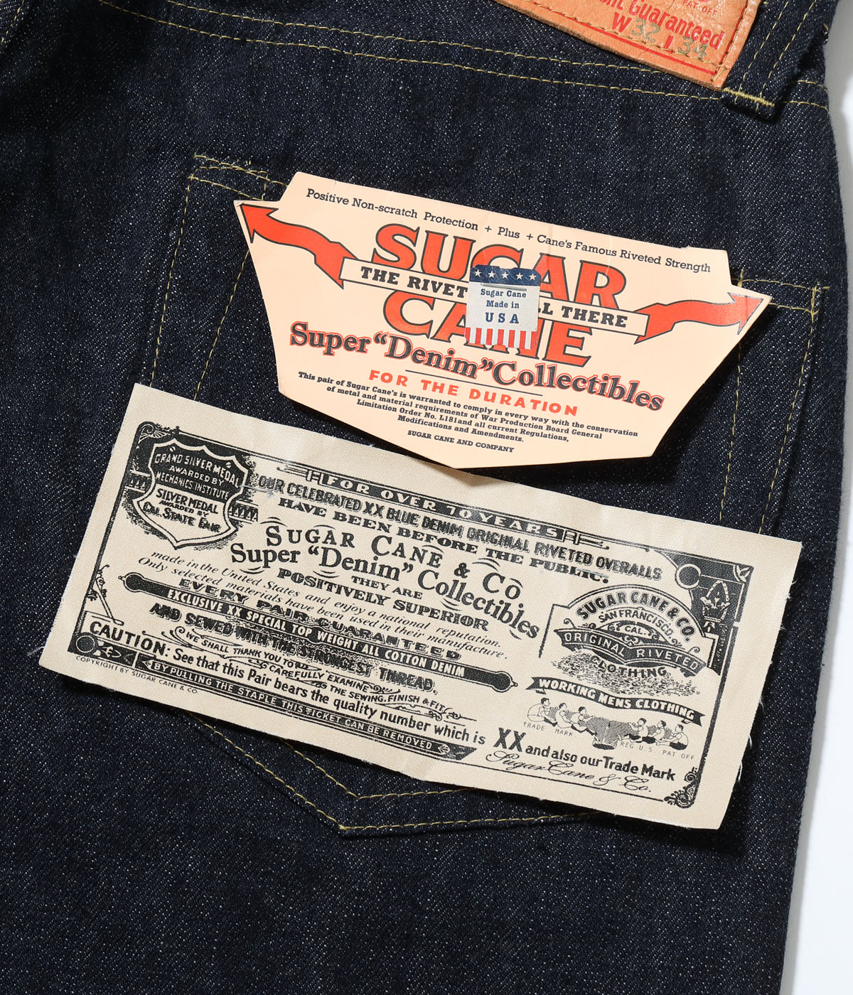 2026ǯ������ͽ�� / Lot No. SC49050 / SUGAR CANE Super "Denim" Collectibles Made in U.S.A. #50 13.5oz. DENIM WAIST OVERALLS ��1940��s SPECIAL��