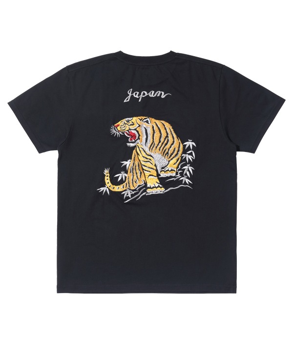 Lot No. TT78533 / SUKA POCKET T-SHIRT EMBROIDERED GOLD TIGER