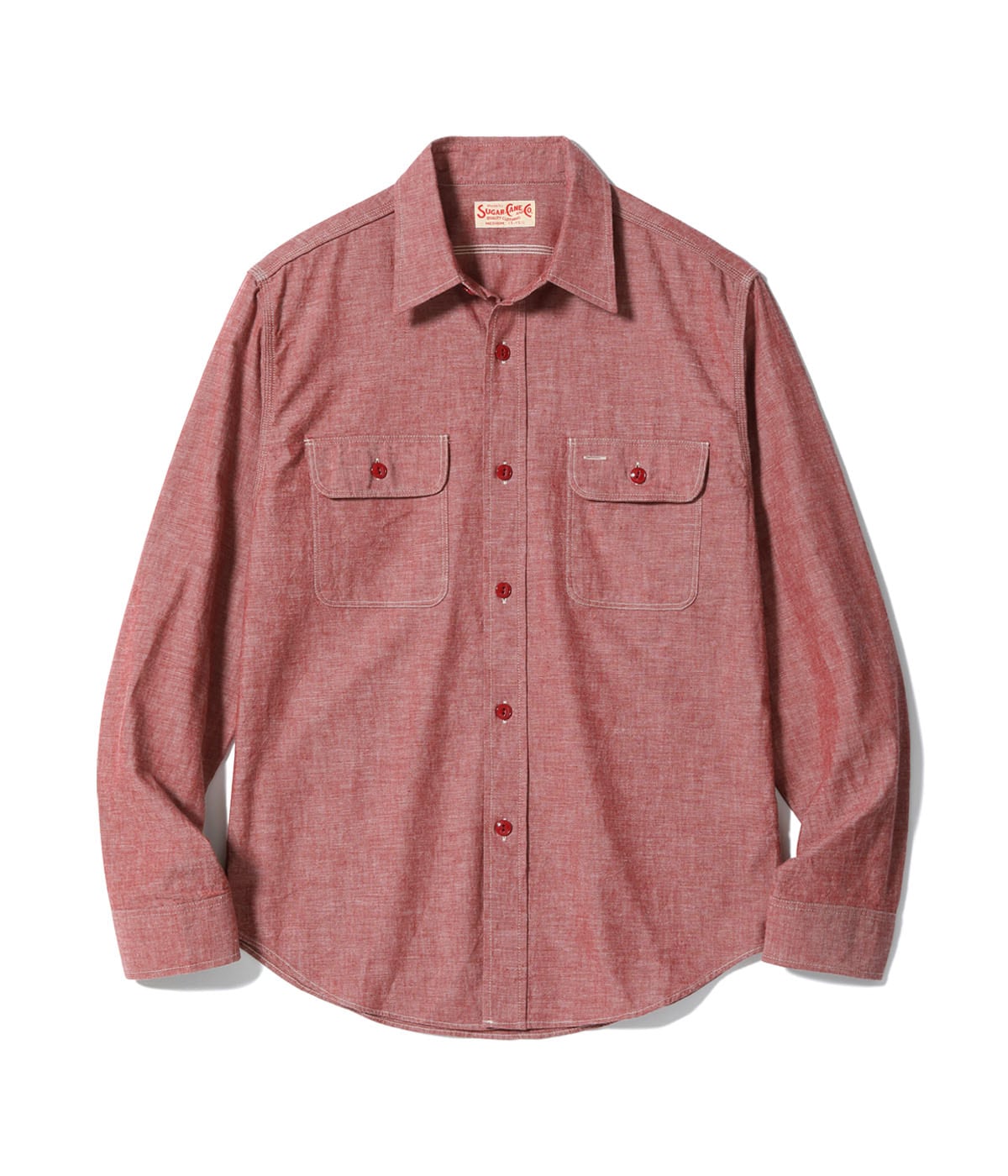 Lot No. SC29682 / RED CHAMBRAY WORK SHIRT (LONG SLEEVE)
