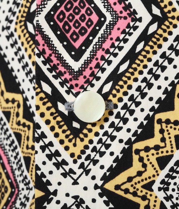 Lot No. SH38386 / BROAD COTTON OPEN SHIRT ��GEOMETRIC DIAMOND��