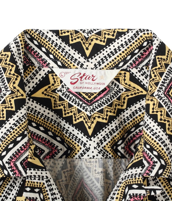 Lot No. SH38386 / BROAD COTTON OPEN SHIRT ��GEOMETRIC DIAMOND��