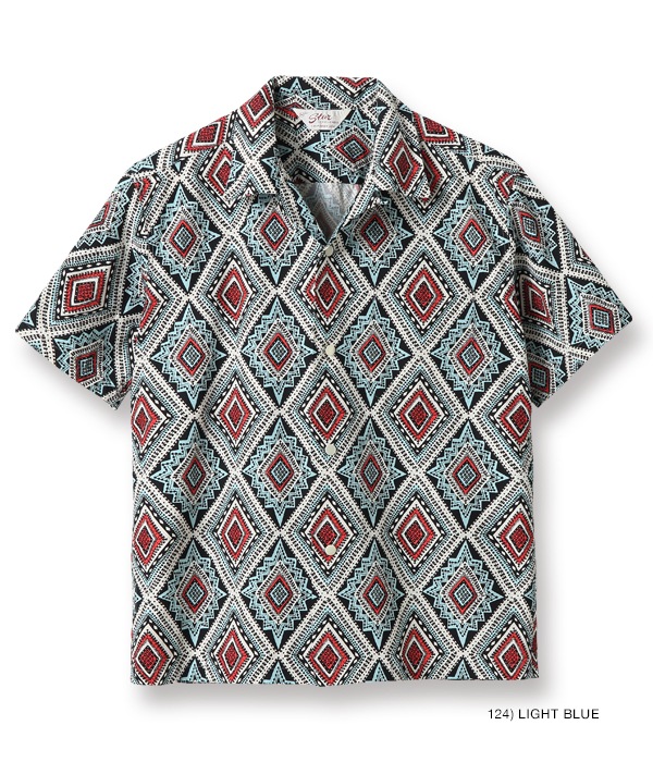 Lot No. SH38386 / BROAD COTTON OPEN SHIRT ��GEOMETRIC DIAMOND��